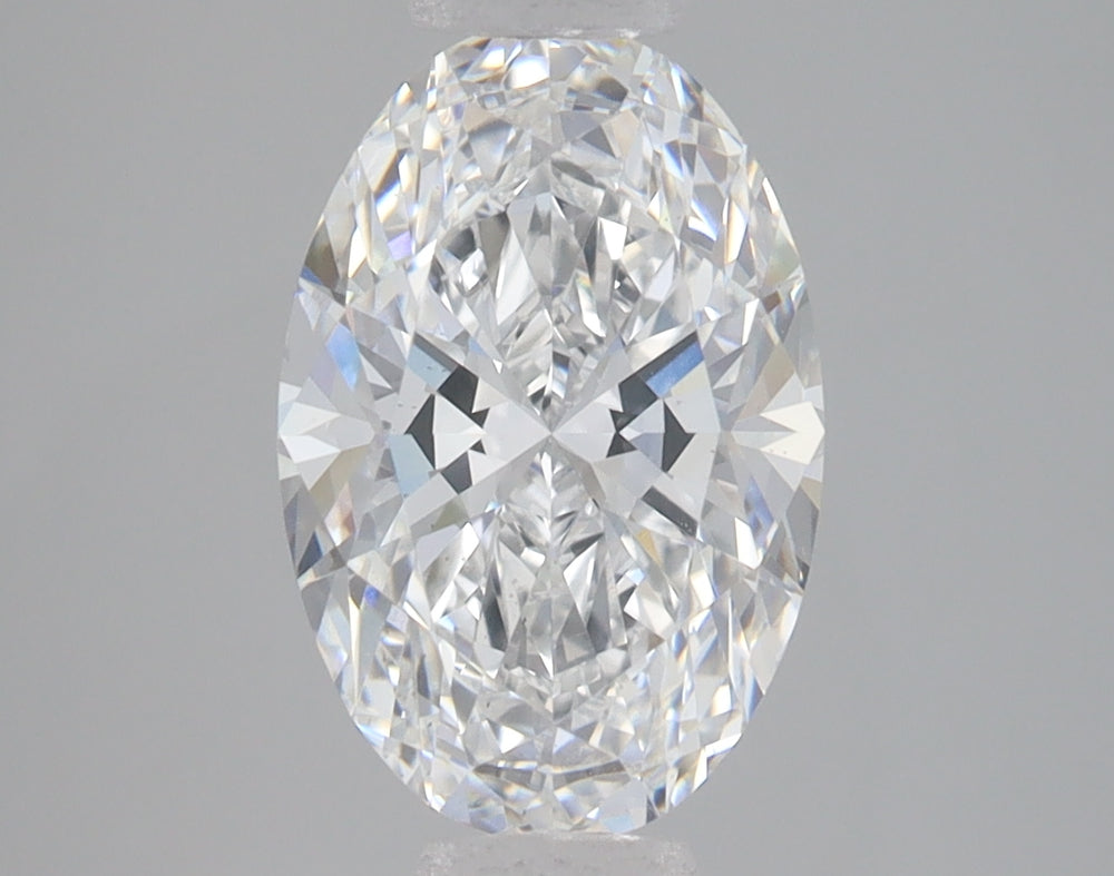 2.42 Carat Oval Lab Diamond with  Cut Diamond in 14KT  view 1
