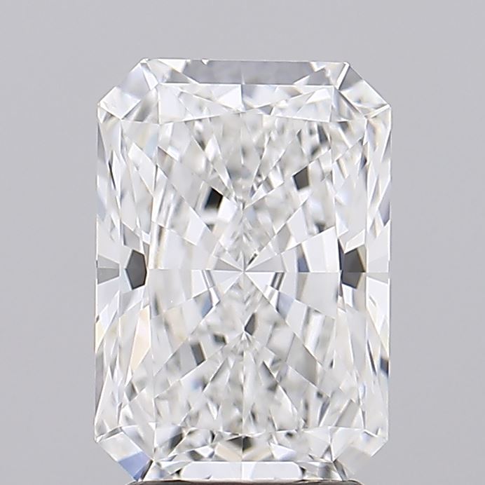 3.09 Carat Radiant Lab Diamond with  Cut Diamond in 14KT  view 1
