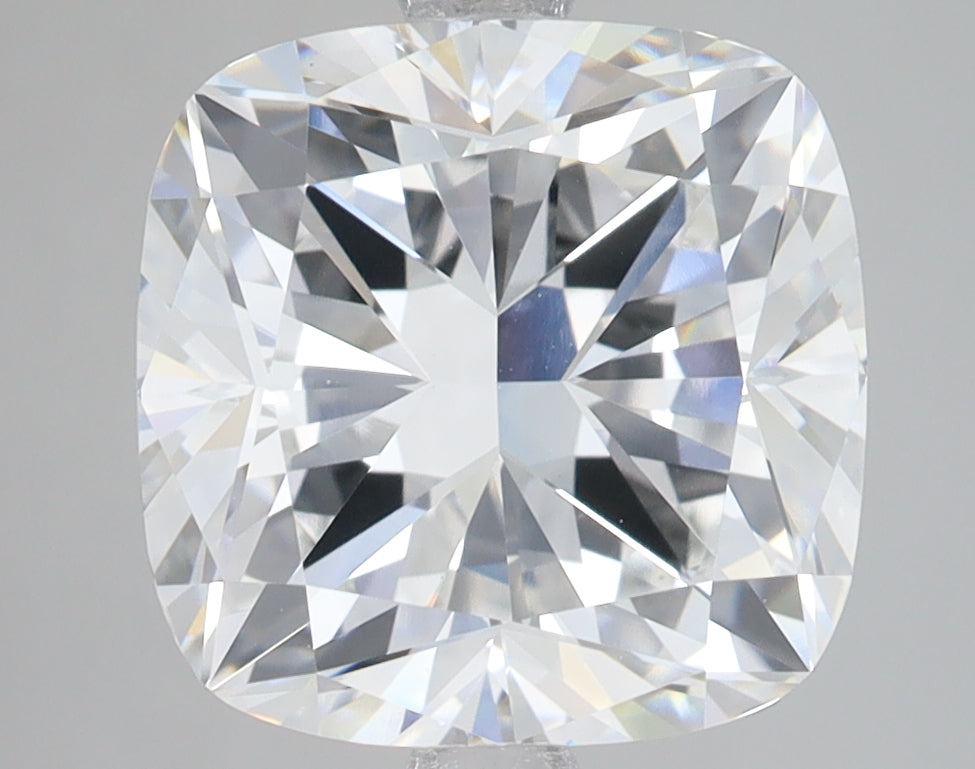5.02 Carat Cushion Lab Diamond with  Cut Diamond in 14KT  view 1
