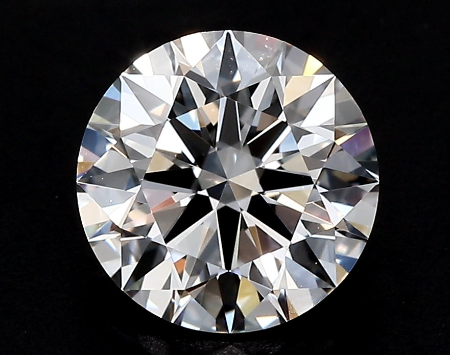 4.09 Carat Round Lab Diamond with  Cut Diamond in 14KT  view 1
