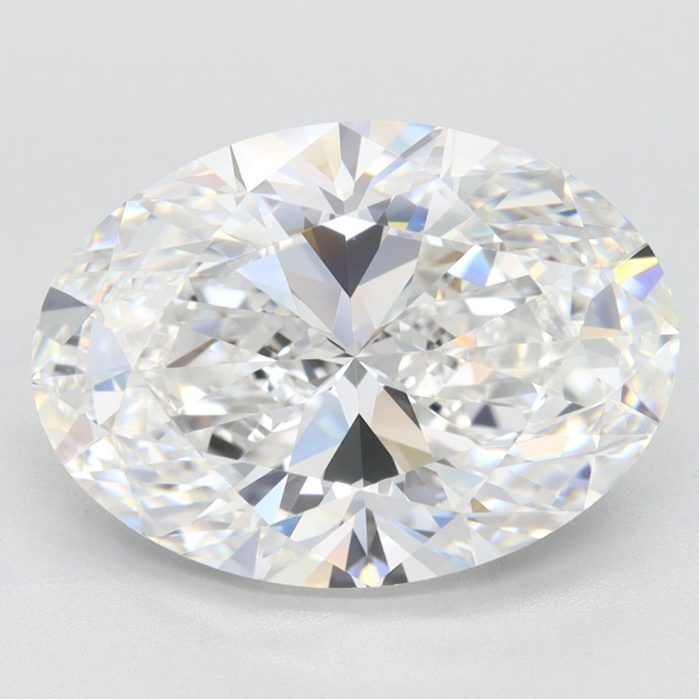 5.28 Carat Oval Lab Diamond with  Cut Diamond in 14KT  view 1

