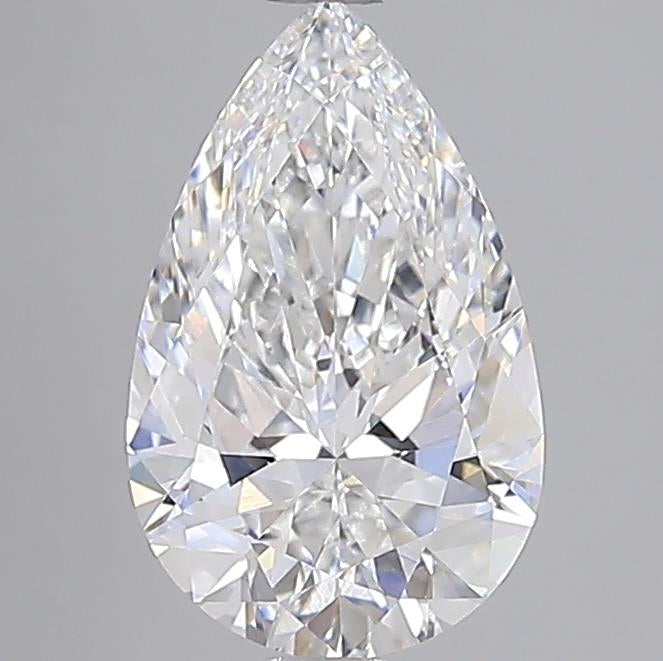 3.0 Carat Pear Lab Diamond with  Cut Diamond in 14KT  view 1
