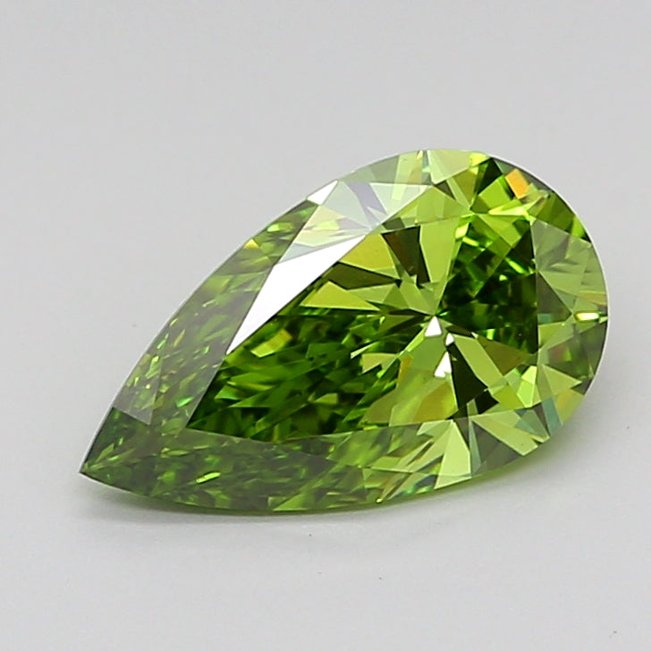 1.63 Carat Pear Lab Diamond with  Cut Diamond in 14KT  view 1
