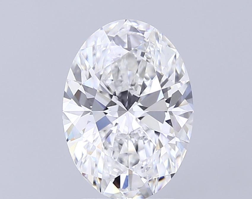 2.79 Carat Oval Lab Diamond with  Cut Diamond in 14KT  view 1
