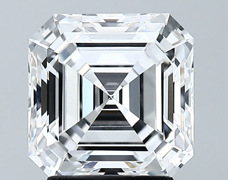 2.5 Carat Asscher Lab Diamond with  Cut Diamond in 14KT  view 1
