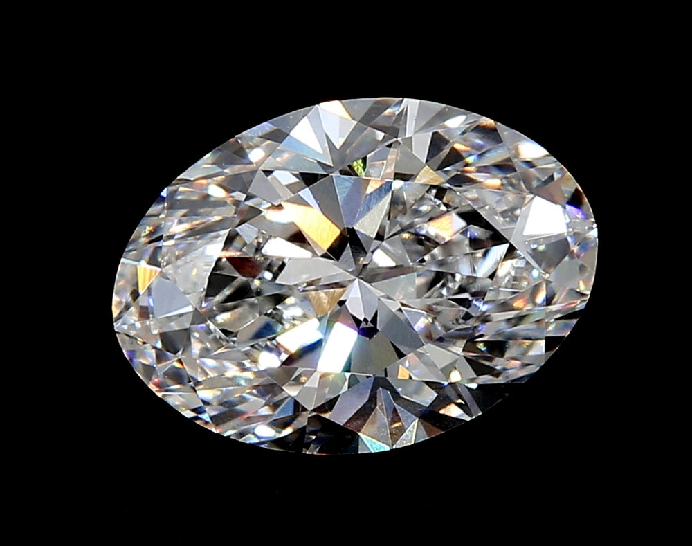 1.83 Carat Oval Lab Diamond with  Cut Diamond in 14KT  view 1
