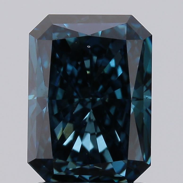 1.6 Carat Radiant Lab Diamond with  Cut Diamond in 14KT  view 1
