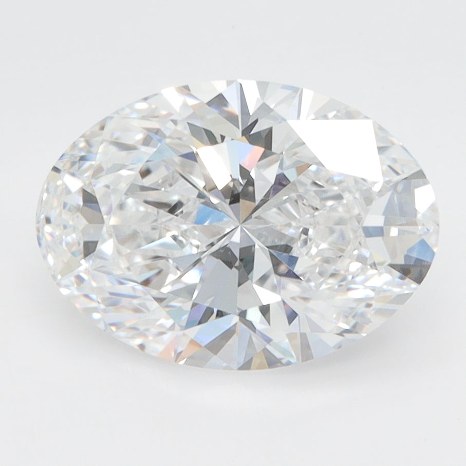 2.53 Carat Oval Lab Diamond with  Cut Diamond in 14KT  view 1
