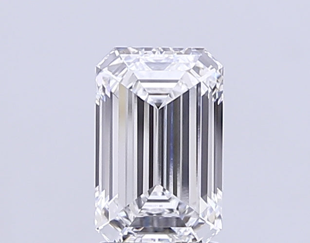 2.51 Carat Emerald Lab Diamond with  Cut Diamond in 14KT  view 1
