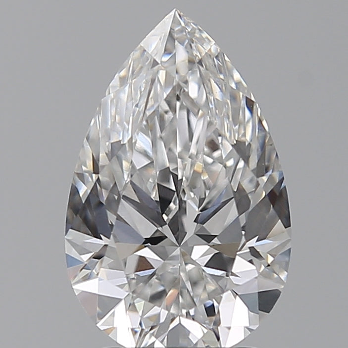 2.57 Carat Pear Lab Diamond with  Cut Diamond in 14KT  view 1
