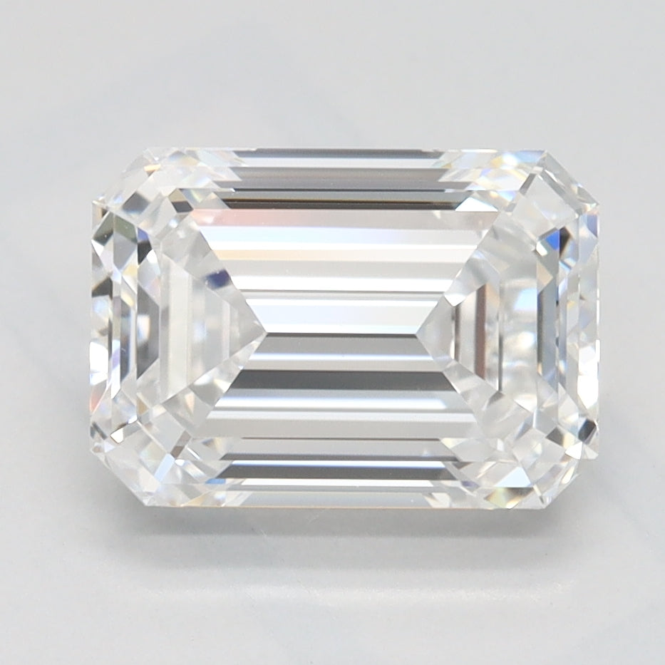 2.01 Carat Emerald Lab Diamond with  Cut Diamond in 14KT  view 1
