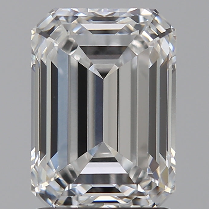 2.0 Carat Emerald Lab Diamond with  Cut Diamond in 14KT  view 1
