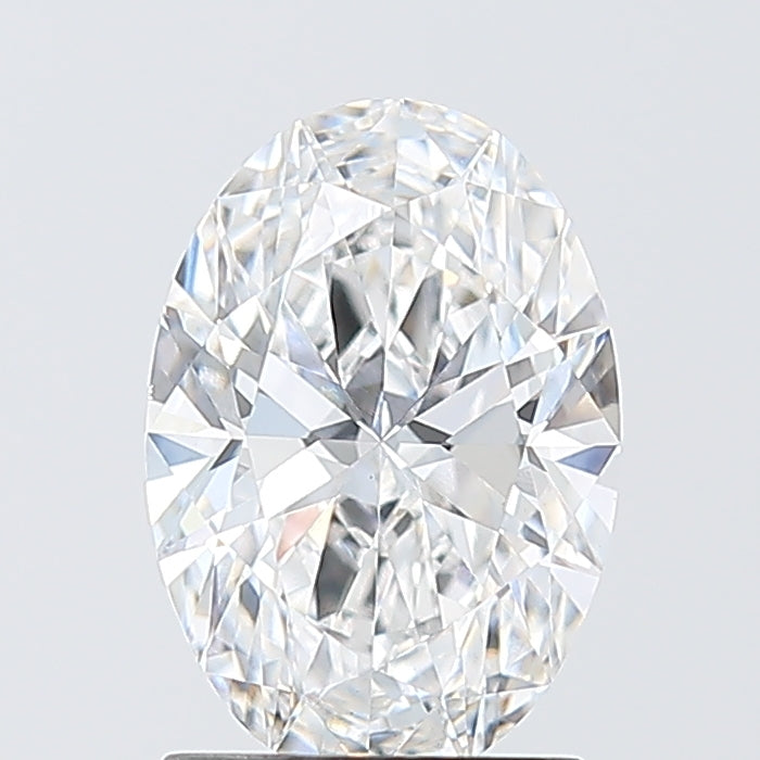 1.66 Carat Oval Lab Diamond with  Cut Diamond in 14KT  view 1
