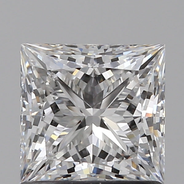 1.03 Carat Princess Lab Diamond with  Cut Diamond in 14KT  view 1
