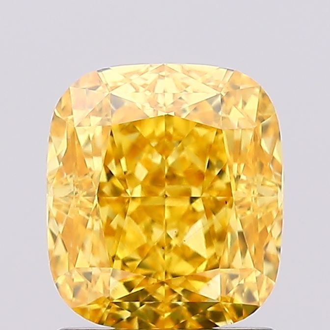 1.57 Carat Cushion Lab Diamond with  Cut Diamond in 14KT  view 1
