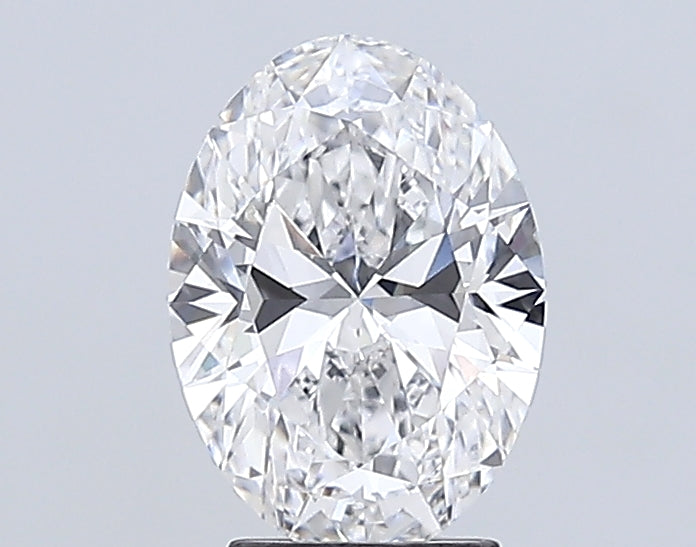 3.0 Carat Oval Lab Diamond with  Cut Diamond in 14KT  view 1
