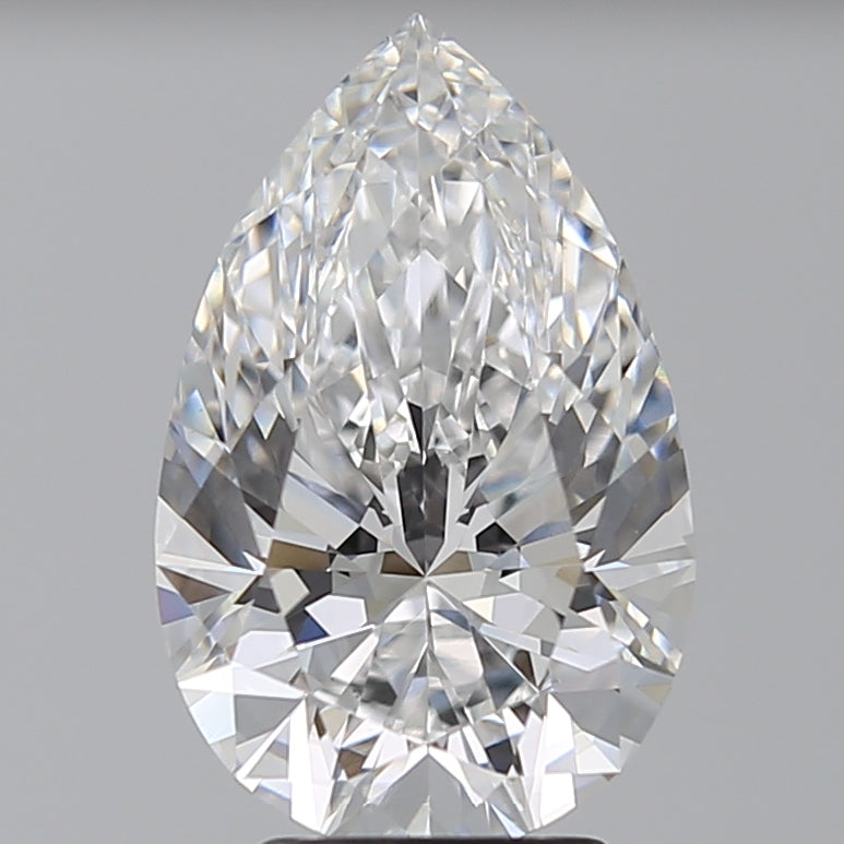 3.79 Carat Pear Lab Diamond with  Cut Diamond in 14KT  view 1
