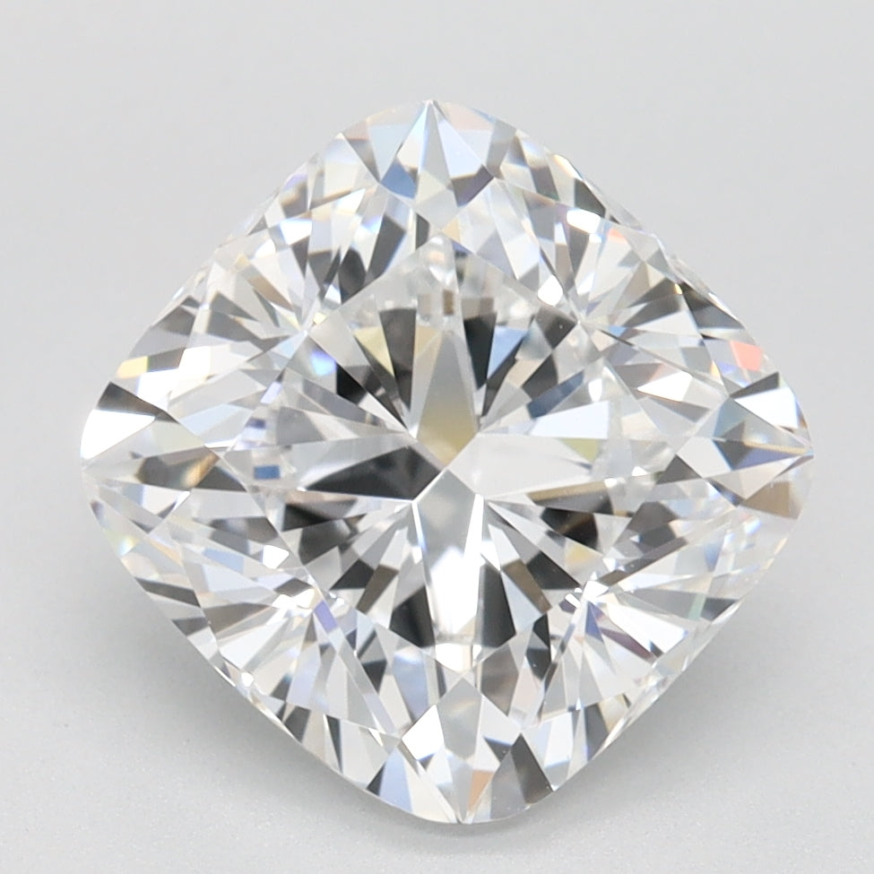 2.71 Carat Cushion Lab Diamond with  Cut Diamond in 14KT  view 1
