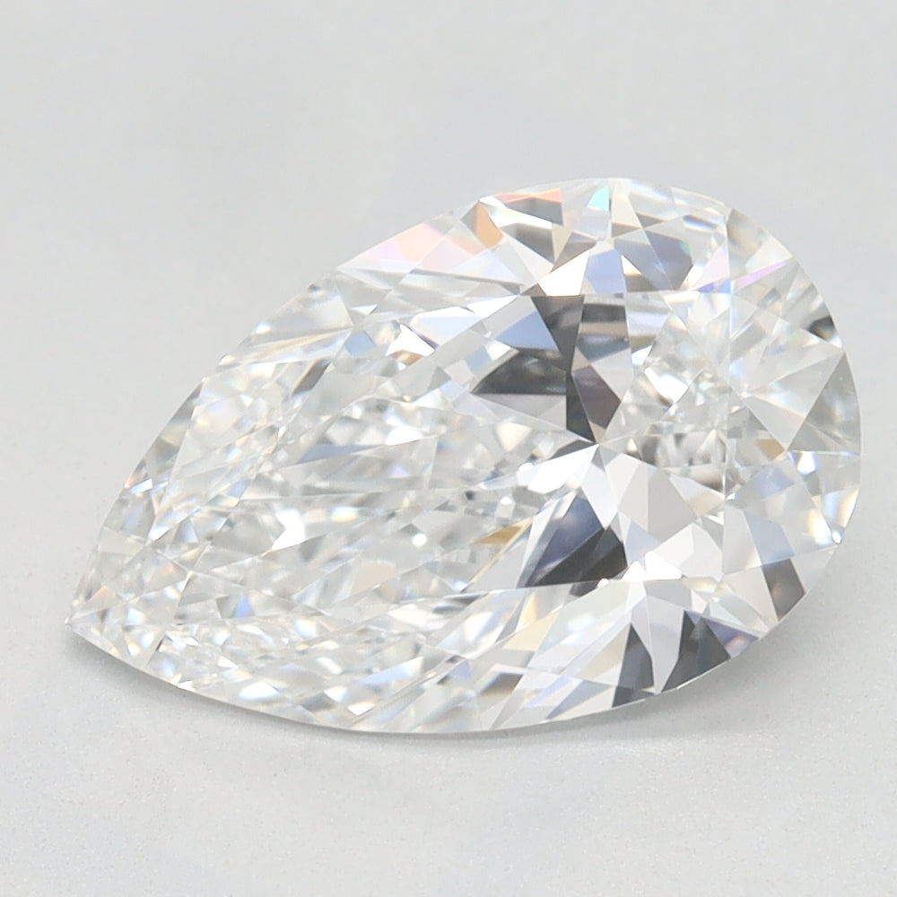 2.0 Carat Pear Lab Diamond with  Cut Diamond in 14KT  view 1
