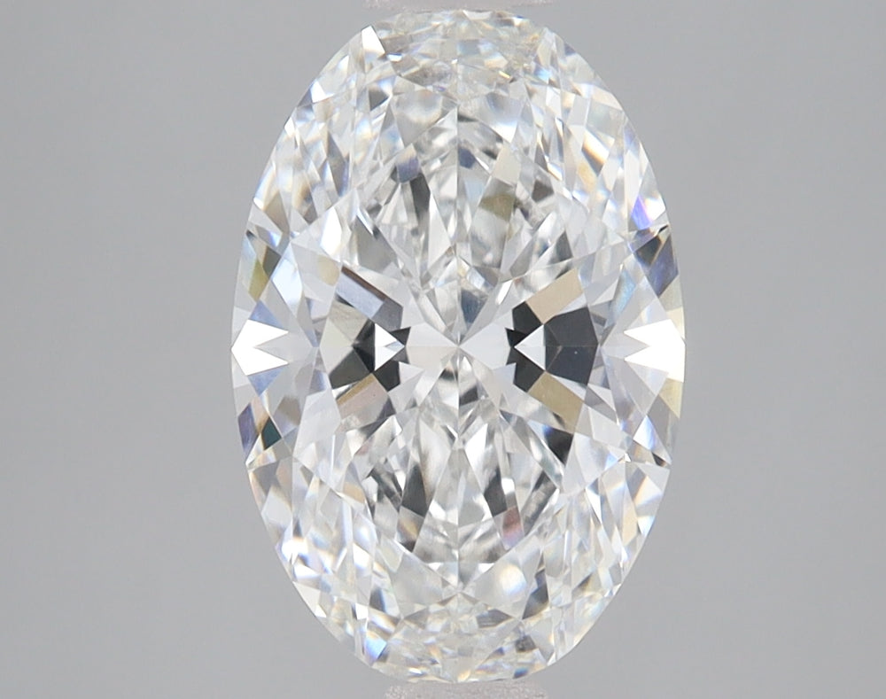 2.55 Carat Oval Lab Diamond with  Cut Diamond in 14KT  view 1
