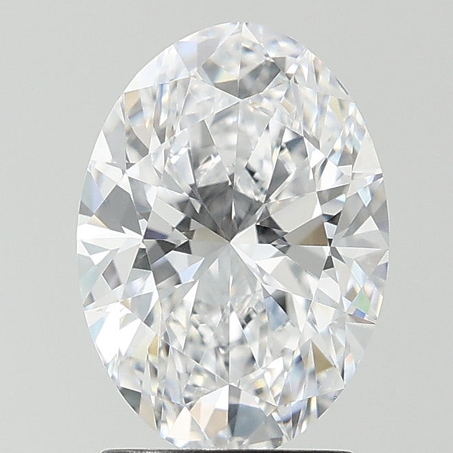 2.08 Carat Oval Lab Diamond with  Cut Diamond in 14KT  view 1
