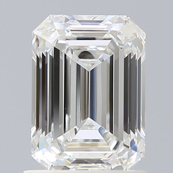 1.5 Carat Emerald Lab Diamond with  Cut Diamond in 14KT  view 1
