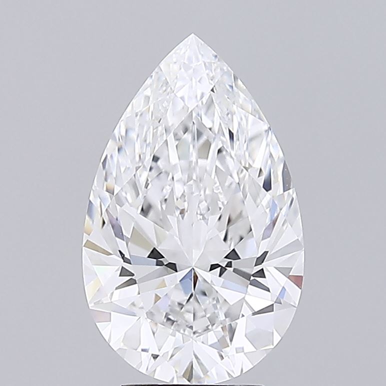1.44 Carat Pear Lab Diamond with  Cut Diamond in 14KT  view 1
