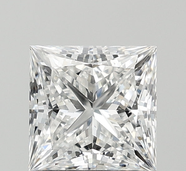 1.56 Carat Princess Lab Diamond with  Cut Diamond in 14KT  view 1
