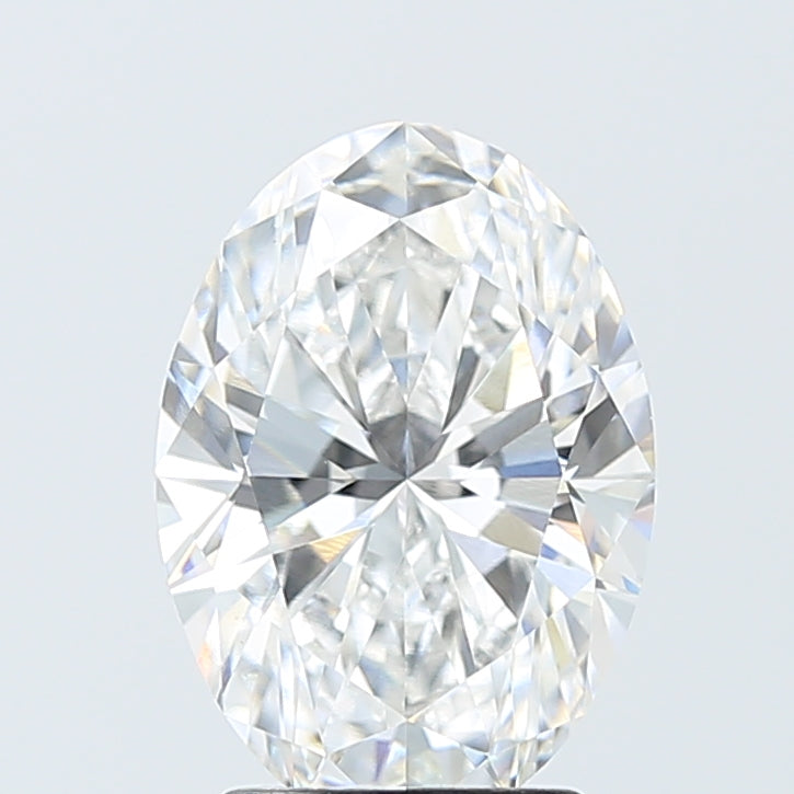 3.0 Carat Oval Lab Diamond with  Cut Diamond in 14KT  view 1
