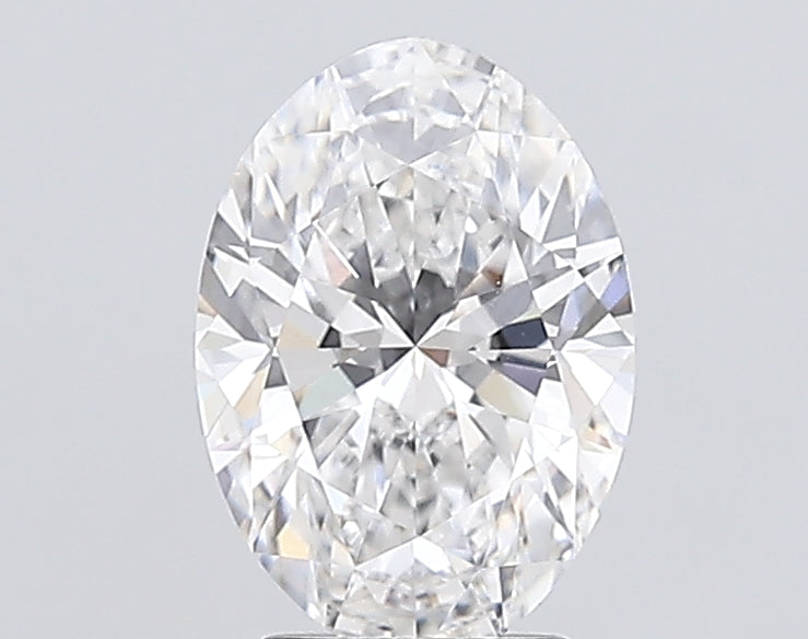 3.27 Carat Oval Lab Diamond with  Cut Diamond in 14KT  view 1
