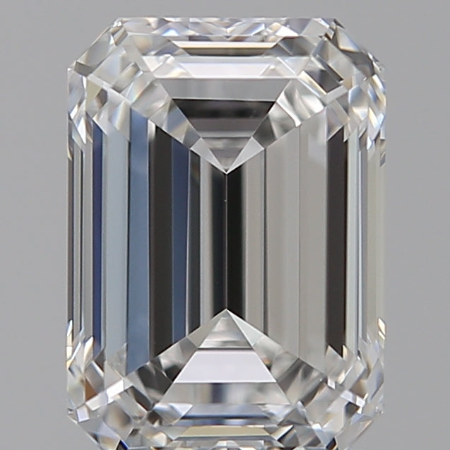 1.59 Carat Emerald Lab Diamond with  Cut Diamond in 14KT  view 1
