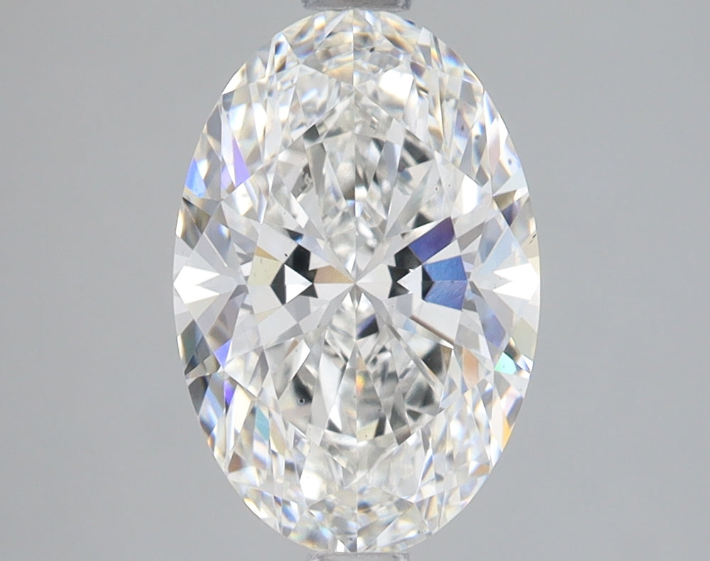 2.53 Carat Oval Lab Diamond with  Cut Diamond in 14KT  view 1

