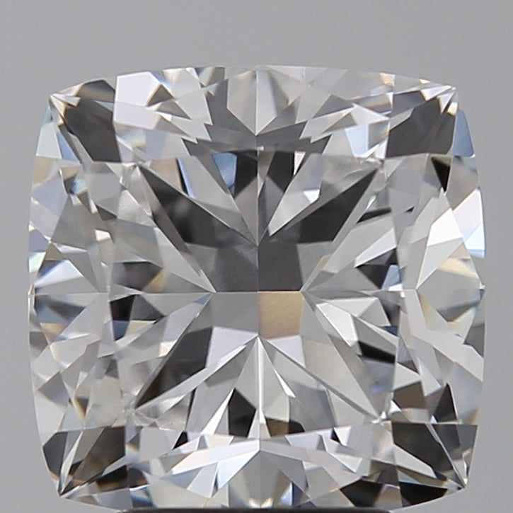 4.09 Carat Cushion Lab Diamond with  Cut Diamond in 14KT  view 1
