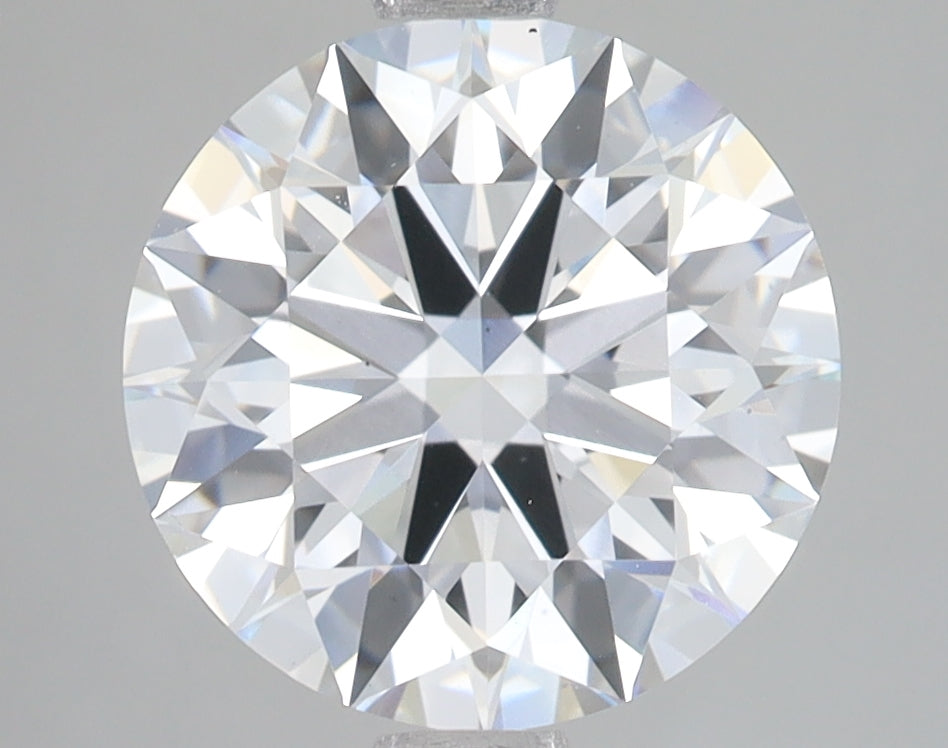 3.57 Carat Round Lab Diamond with  Cut Diamond in 14KT  view 1
