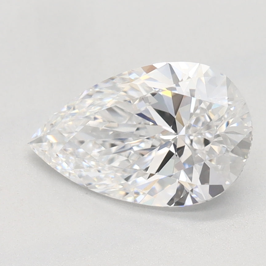 1.06 Carat Pear Lab Diamond with  Cut Diamond in 14KT  view 1
