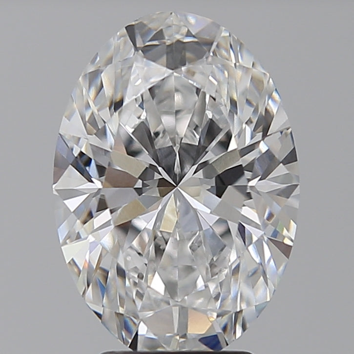 4.02 Carat Oval Lab Diamond with  Cut Diamond in 14KT  view 1
