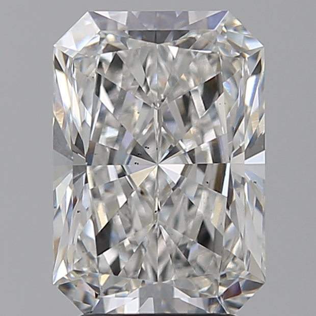 3.5 Carat Radiant Lab Diamond with  Cut Diamond in 14KT  view 1
