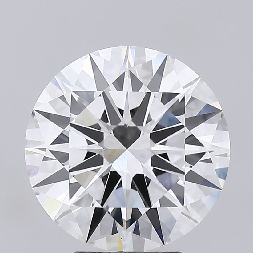 4.41 Carat Round Lab Diamond with  Cut Diamond in 14KT  view 1
