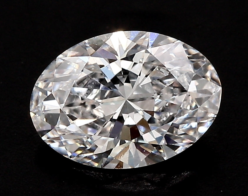 3.02 Carat Oval Lab Diamond with  Cut Diamond in 14KT  view 1
