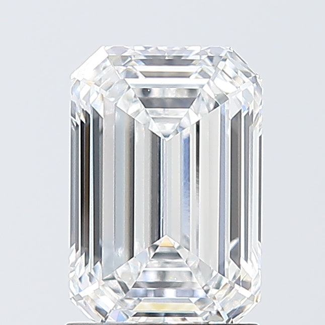 1.81 Carat Emerald Lab Diamond with  Cut Diamond in 14KT  view 1
