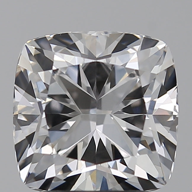 2.58 Carat Cushion Lab Diamond with  Cut Diamond in 14KT  view 1
