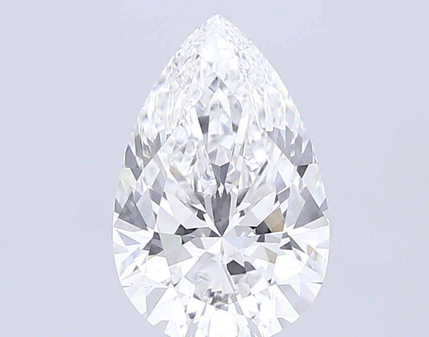 5.01 Carat Pear Lab Diamond with  Cut Diamond in 14KT  view 1
