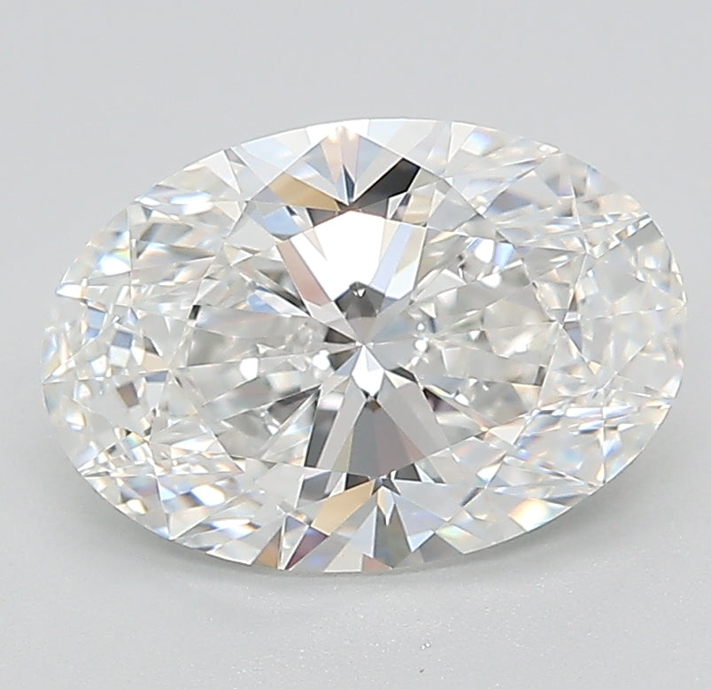 2.03 Carat Oval Lab Diamond with  Cut Diamond in 14KT  view 1
