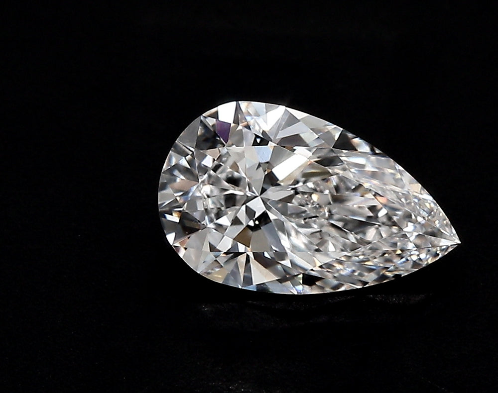 2.8 Carat Pear Lab Diamond with  Cut Diamond in 14KT  view 1
