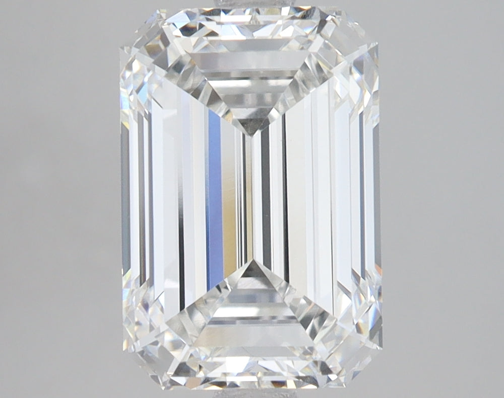 4.1 Carat Emerald Lab Diamond with  Cut Diamond in 14KT  view 1
