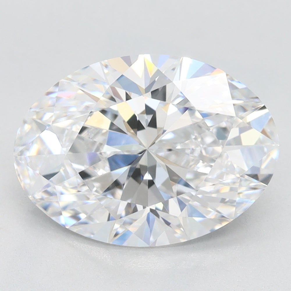 2.64 Carat Oval Lab Diamond with  Cut Diamond in 14KT  view 1
