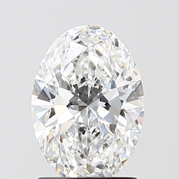 1.6 Carat Oval Lab Diamond with  Cut Diamond in 14KT  view 1

