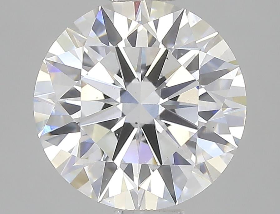 3.0 Carat Round Lab Diamond with  Cut Diamond in 14KT  view 1
