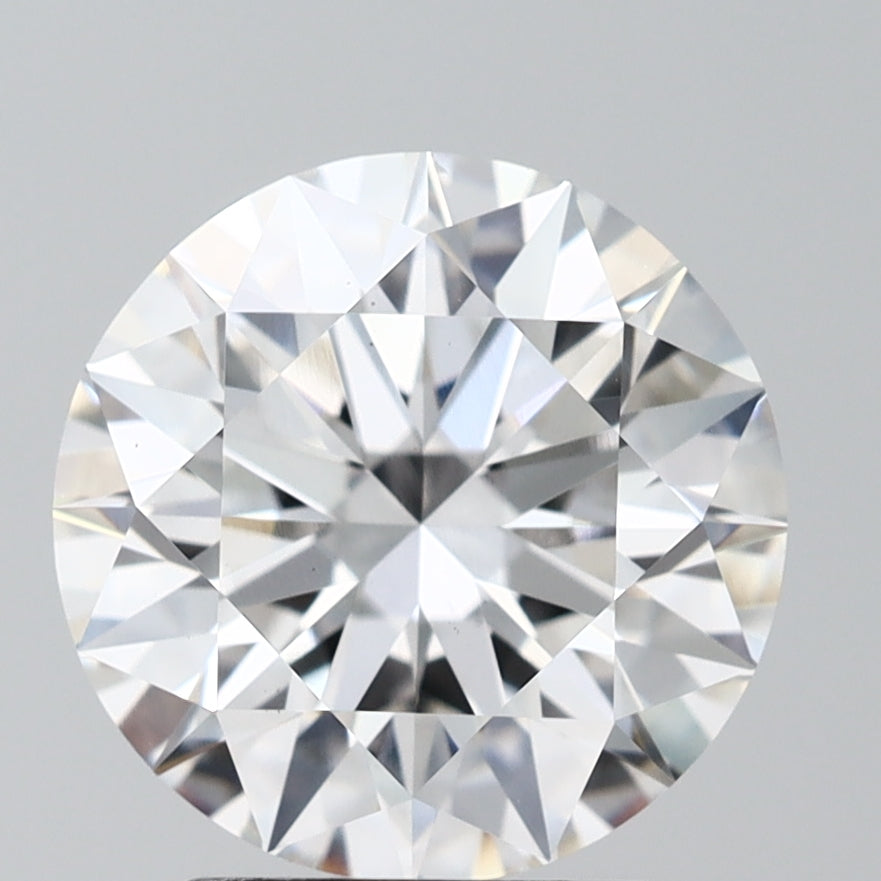 2.5 Carat Round Lab Diamond with  Cut Diamond in 14KT  view 1
