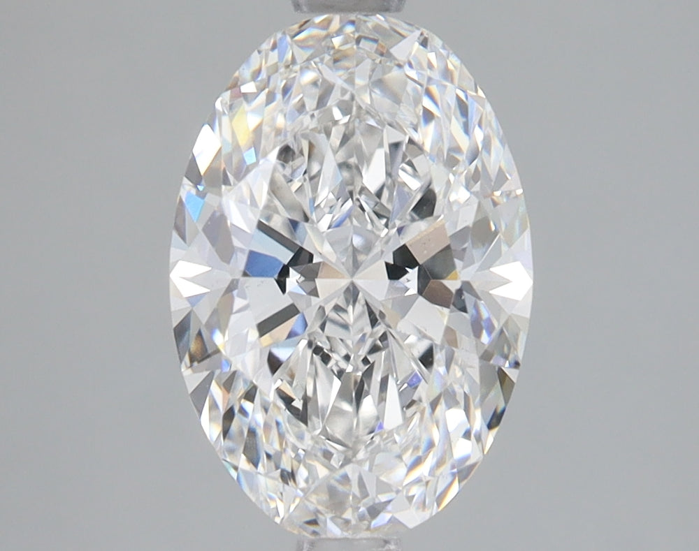 2.5 Carat Oval Lab Diamond with  Cut Diamond in 14KT  view 1
